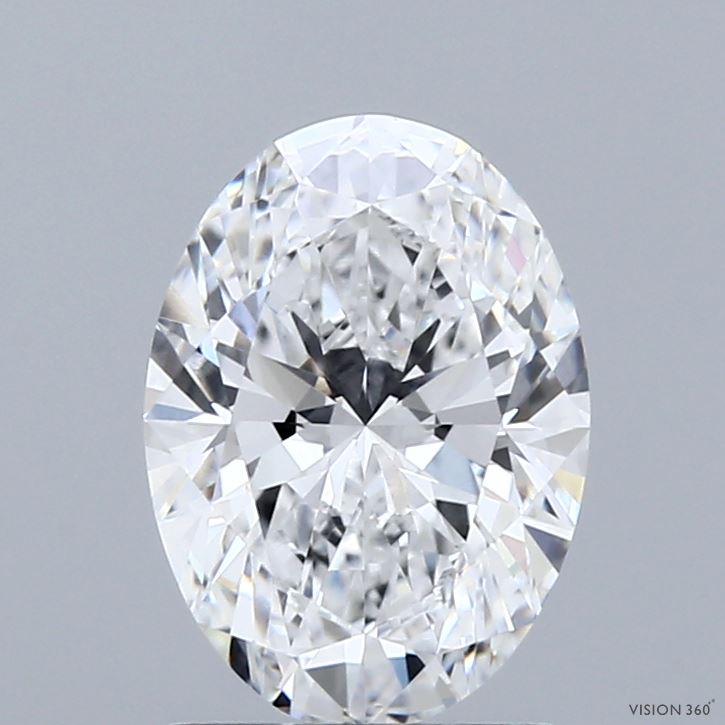 1.82 Carat Oval Shaped, Ideal Cut, D Color, VVS2 Clarity, IGI Certified Lab Grown Diamond
