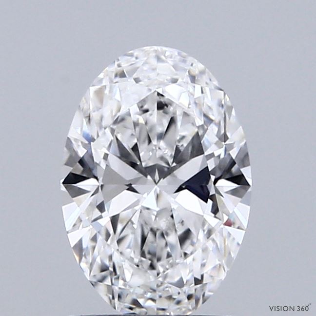 1.10 Carat Oval Shaped, Ideal Cut, D Color, VVS2 Clarity, IGI Certified Lab Grown Diamond