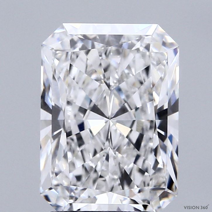 3.01 Carat Radiant Shaped, Ideal Cut, E Color, VVS2 Clarity, IGI Certified Lab Grown Diamond