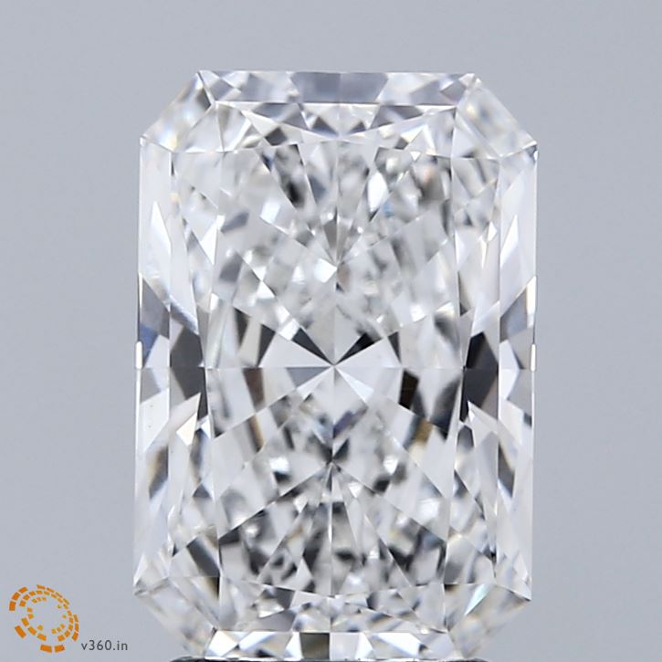 3.10 Carat Radiant Shaped, Ideal Cut, E Color, VVS2 Clarity, IGI Certified Lab Grown Diamond