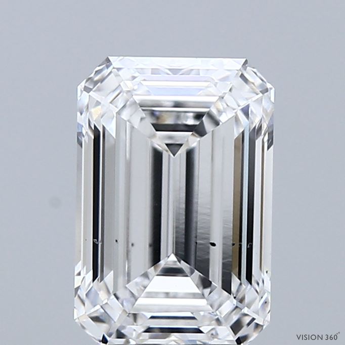 2.15 Carat Emerald Shaped, Ideal Cut, D Color, VS2 Clarity, IGI Certified Lab Grown Diamond
