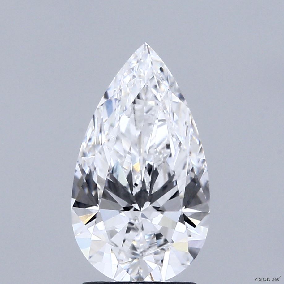 1.89 Carat Pear Shaped, Ideal Cut, E Color, VVS2 Clarity, IGI Certified Lab Grown Diamond