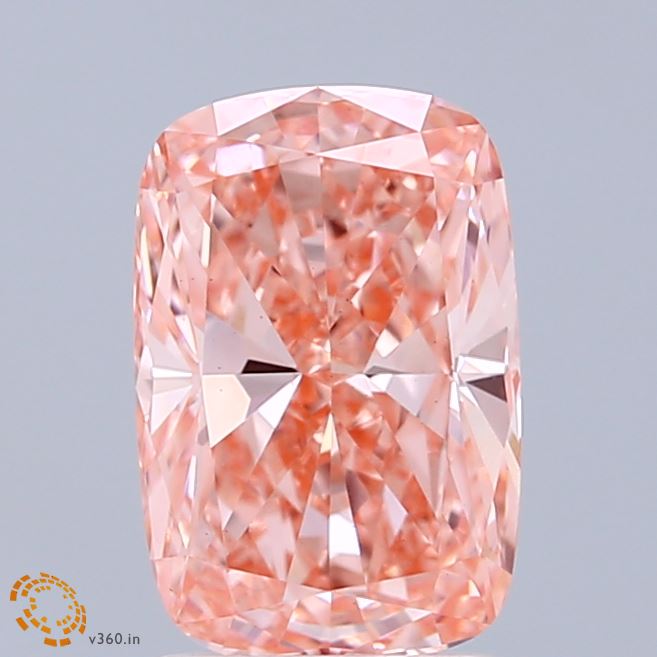 1.89 Carat Cushion Shaped, Ideal Cut, FANCY VIVID PINK Color, VS1 Clarity, IGI Certified Lab Grown Diamond
