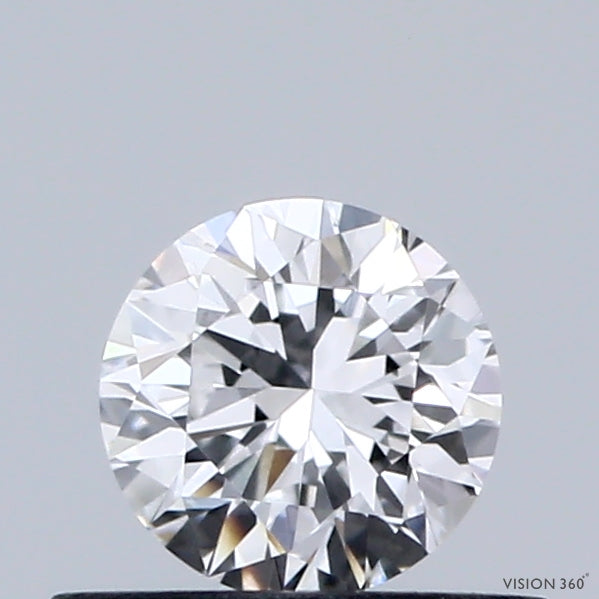 0.41 Carat Round Shaped, Very Good Cut, D Color, VVS2 Clarity, IGI Certified Lab Grown Diamond