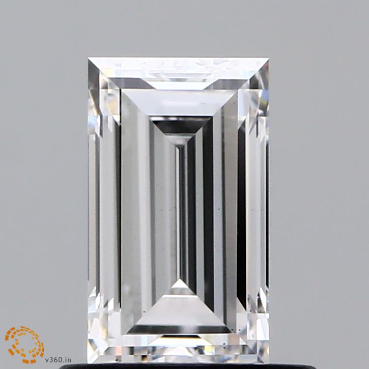 0.91 Carat Baguette Shaped, Very Good Cut, D Color, VS1 Clarity, IGI Certified Lab Grown Diamond