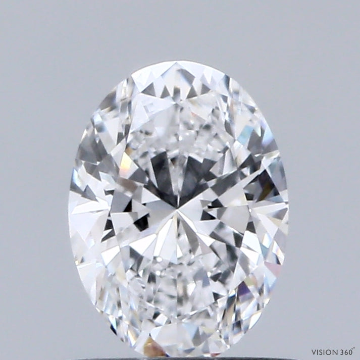 0.75 Carat Oval Shaped, Excellent Cut, D Color, VVS2 Clarity, IGI Certified Lab Grown Diamond