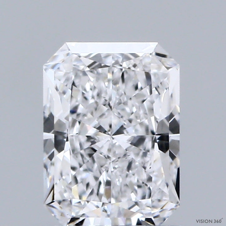 1.01 Carat Radiant Shaped, Ideal Cut, D Color, VS1 Clarity, IGI Certified Lab Grown Diamond
