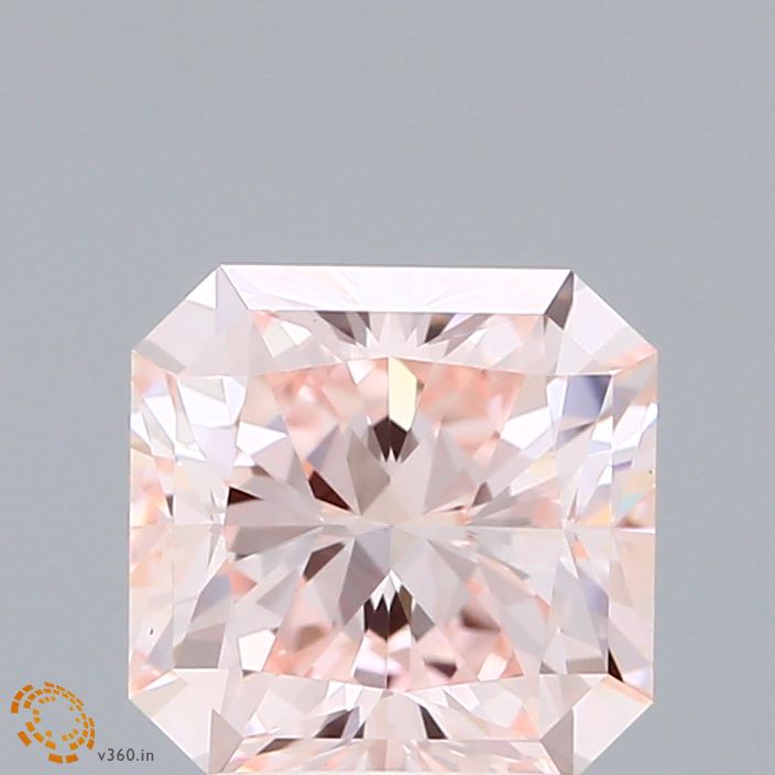 2.09 Carat Radiant Shaped, Ideal Cut, FANCY PINK Color, VS1 Clarity, IGI Certified Lab Grown Diamond