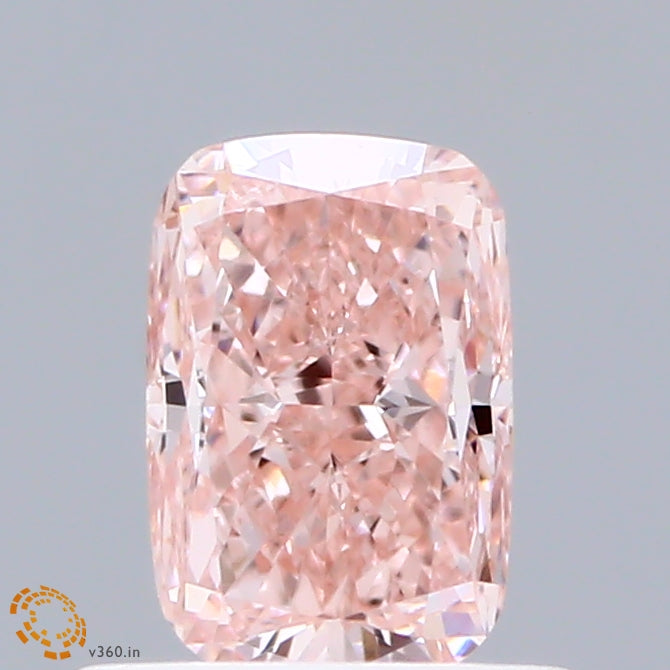 0.77 Carat Cushion Shaped, Very Good Cut, FANCY INTENSE PINK Color, VVS2 Clarity, IGI Certified Lab Grown Diamond