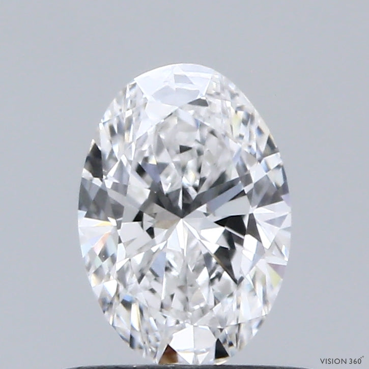 0.71 Carat Oval Shaped, Ideal Cut, D Color, VVS2 Clarity, IGI Certified Lab Grown Diamond