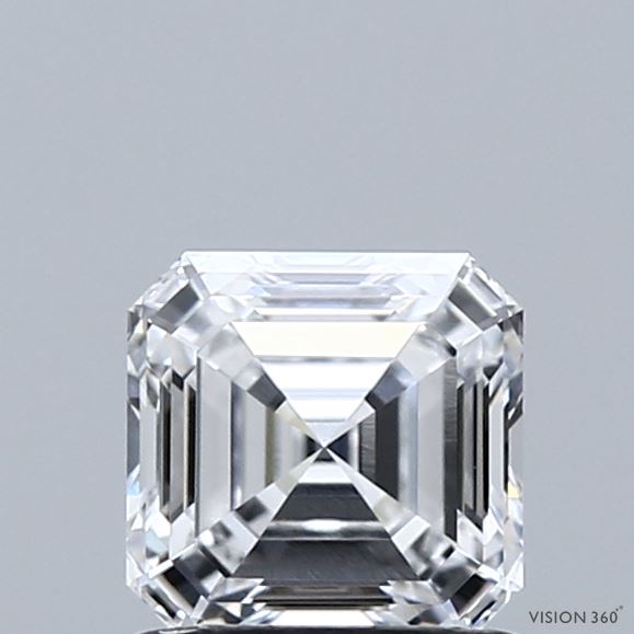 1.03 Carat Asscher Shaped, Ideal Cut, D Color, VVS1 Clarity, IGI Certified Lab Grown Diamond