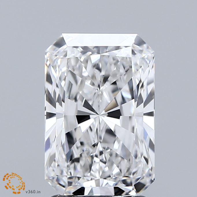 2.11 Carat Radiant Shaped, Ideal Cut, E Color, VVS2 Clarity, IGI Certified Lab Grown Diamond