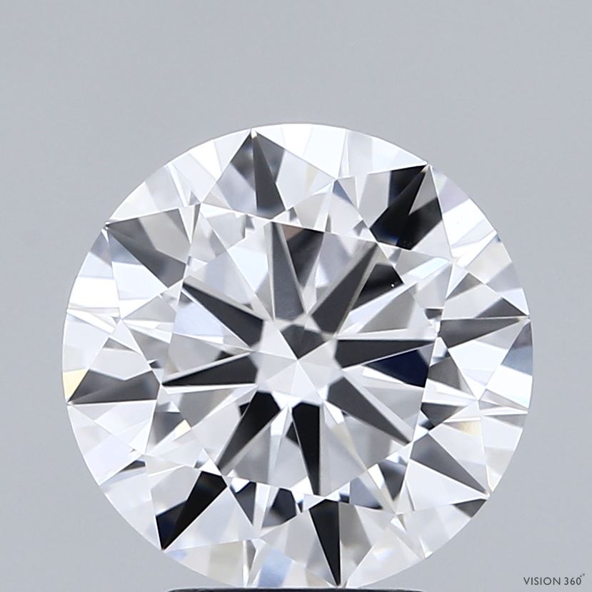 3.69 Carat Round Shaped, Excellent Cut, D Color, VVS1 Clarity, IGI Certified Lab Grown Diamond