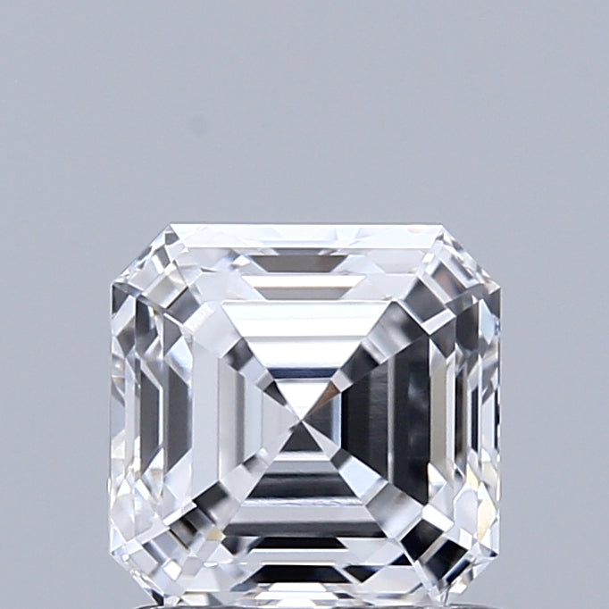 1.04 Carat Asscher Shaped, Excellent Cut, D Color, VVS1 Clarity, IGI Certified Lab Grown Diamond