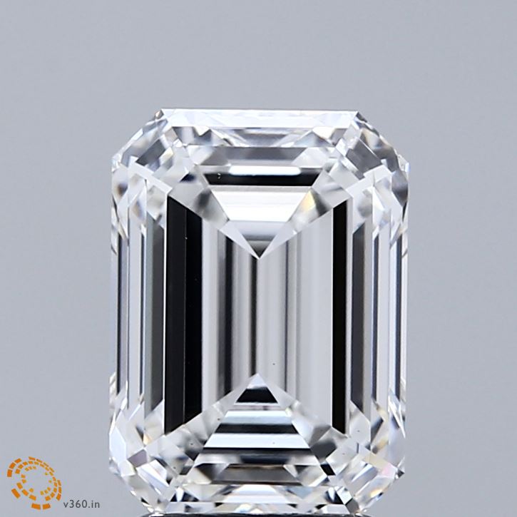3.00 Carat Emerald Shaped, Ideal Cut, E Color, VS1 Clarity, IGI Certified Lab Grown Diamond