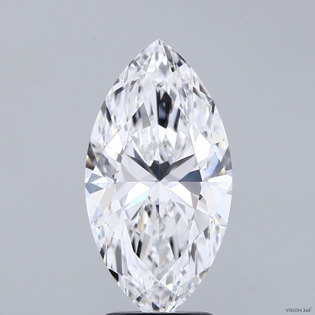 3.01 Carat Marquise Shaped, Ideal Cut, E Color, VVS1 Clarity, IGI Certified Lab Grown Diamond