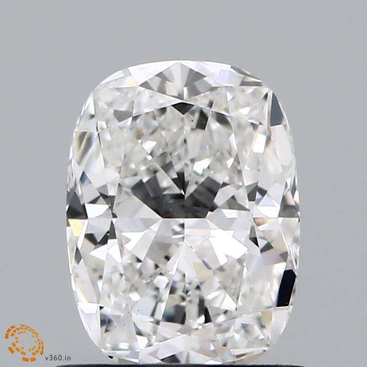0.95 Carat Cushion Shaped, Ideal Cut, F Color, VS1 Clarity, IGI Certified Lab Grown Diamond