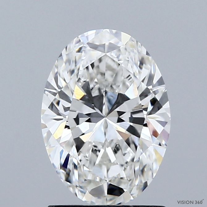 1.53 Carat Oval Shaped, Ideal Cut, F Color, VVS2 Clarity, IGI Certified Lab Grown Diamond