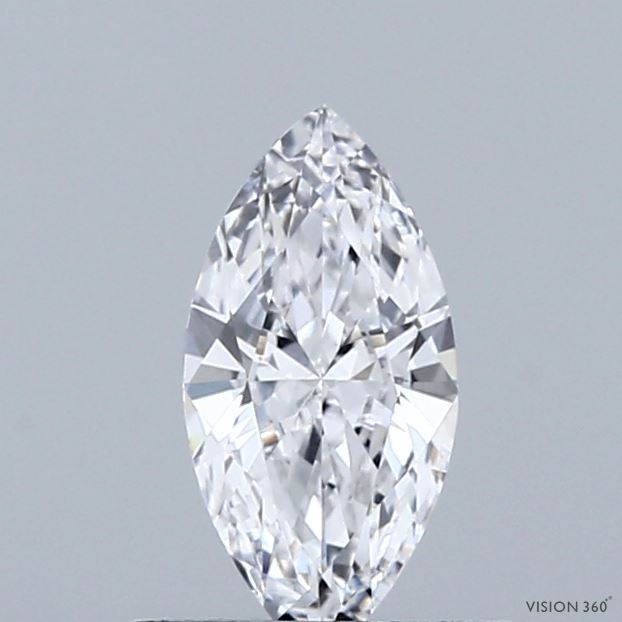 0.51 Carat Marquise Shaped, Excellent Cut, D Color, VVS2 Clarity, IGI Certified Lab Grown Diamond