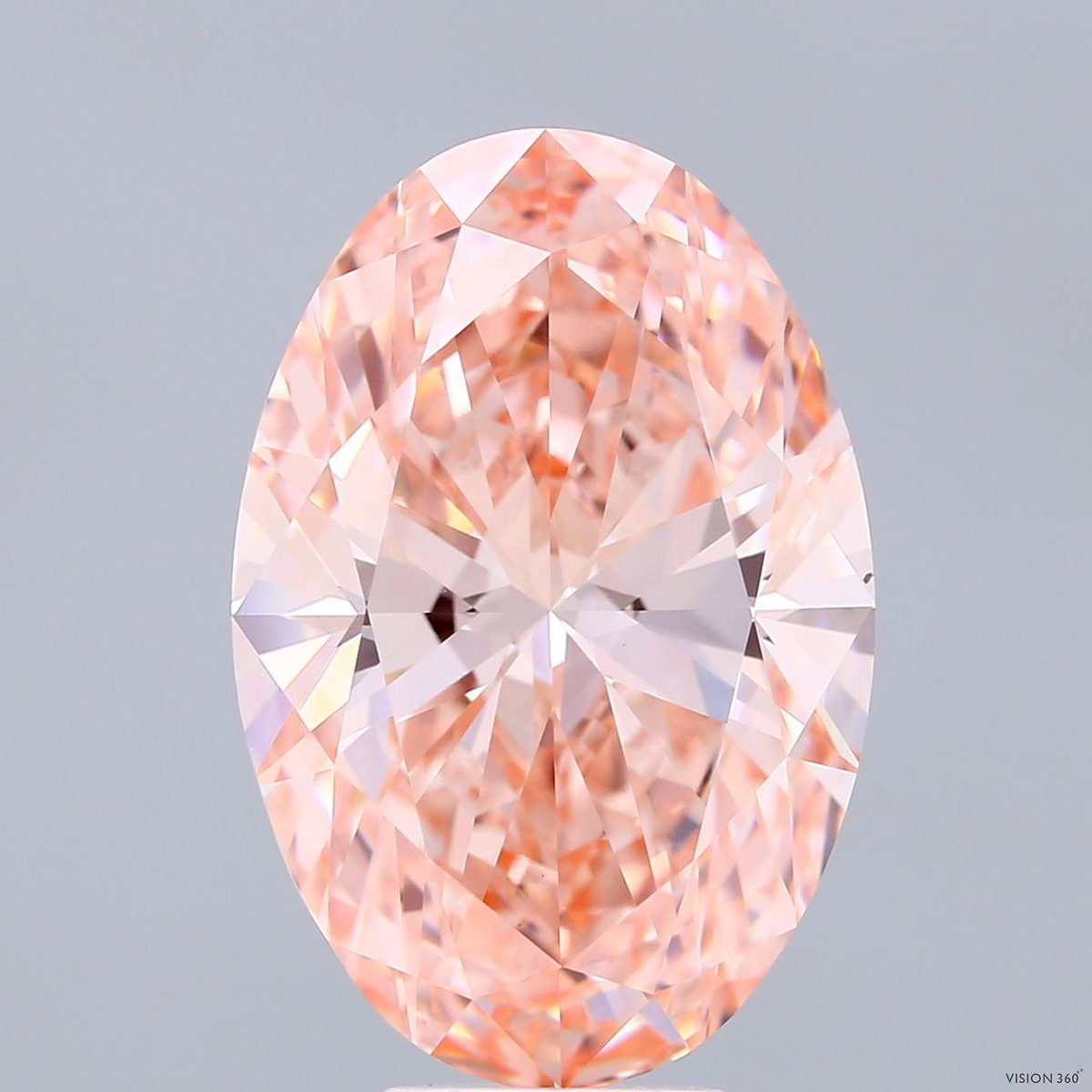 8.01 Carat Oval Shaped, Ideal Cut, FANCY VIVID PINK Color, VS1 Clarity, IGI Certified Lab Grown Diamond