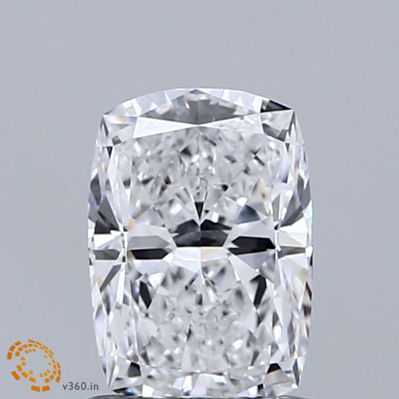 1.11 Carat Cushion Shaped, Excellent Cut, D Color, VVS2 Clarity, IGI Certified Lab Grown Diamond