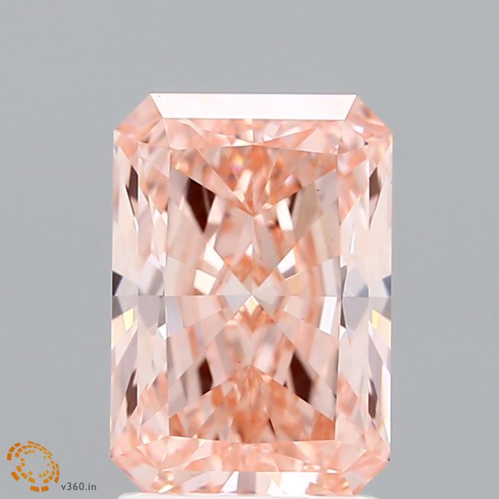 2.12 Carat Radiant Shaped, Ideal Cut, FANCY VIVID PINK Color, VS1 Clarity, IGI Certified Lab Grown Diamond