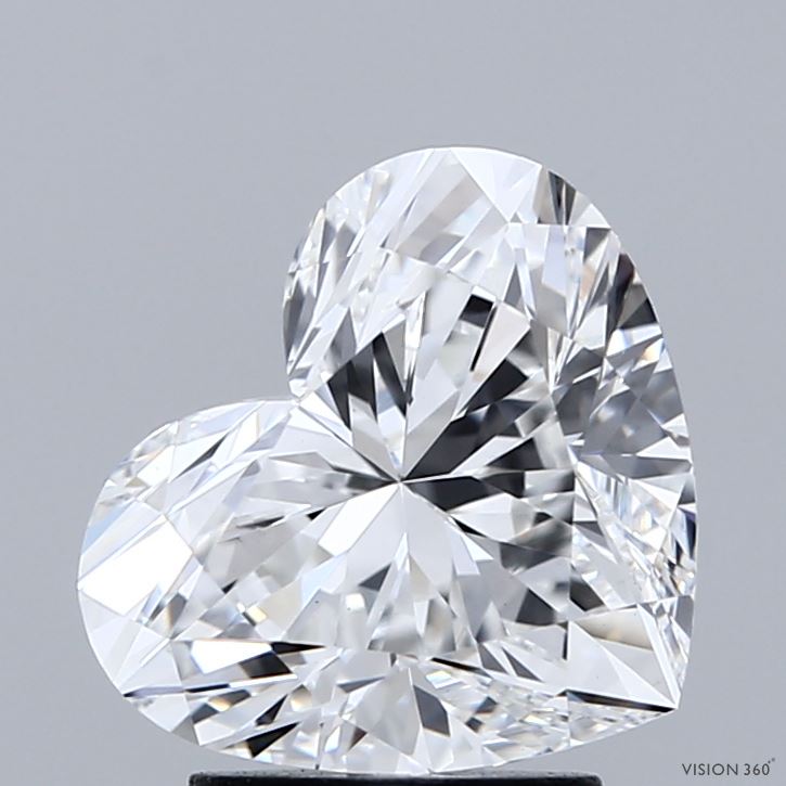 2.72 Carat Heart Shaped, Ideal Cut, F Color, VS1 Clarity, IGI Certified Lab Grown Diamond