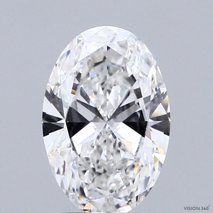 1.50 Carat Oval Shaped, Excellent Cut, F Color, VVS2 Clarity, IGI Certified Lab Grown Diamond