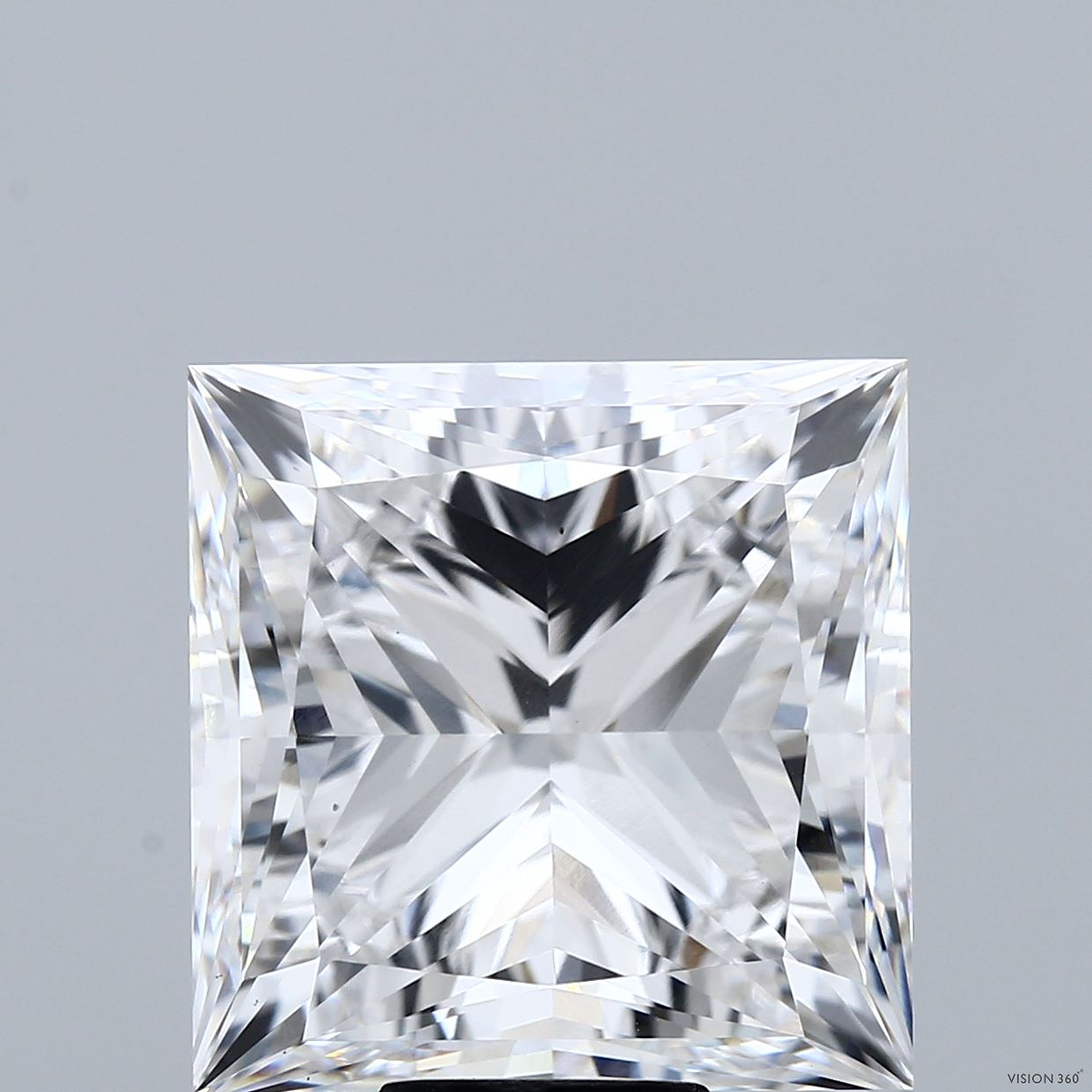14.03 Carat Princess Shaped, Ideal Cut, E Color, VS2 Clarity, IGI Certified Lab Grown Diamond