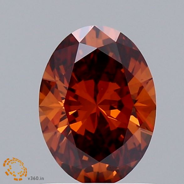 1.05 Carat Oval Shaped, Ideal Cut, FANCY DEEP ORANGE Color, VS1 Clarity, IGI Certified Lab Grown Diamond