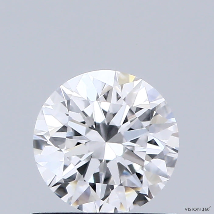 0.69 Carat Round Shaped, Excellent Cut, D Color, VVS2 Clarity, IGI Certified Lab Grown Diamond