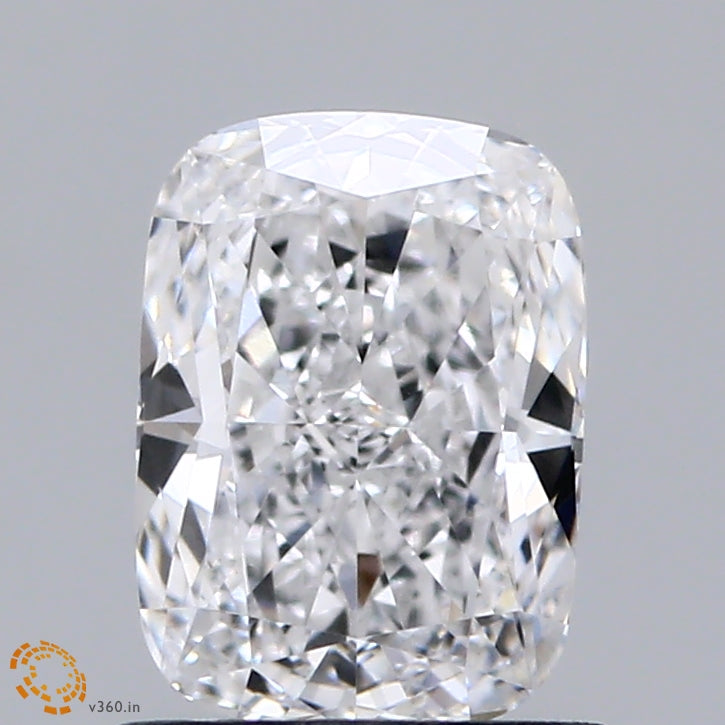 1.11 Carat Cushion Shaped, Ideal Cut, D Color, VVS2 Clarity, IGI Certified Lab Grown Diamond