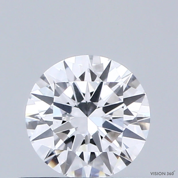 0.47 Carat Round Shaped, Excellent Cut, D Color, VVS2 Clarity, IGI Certified Lab Grown Diamond