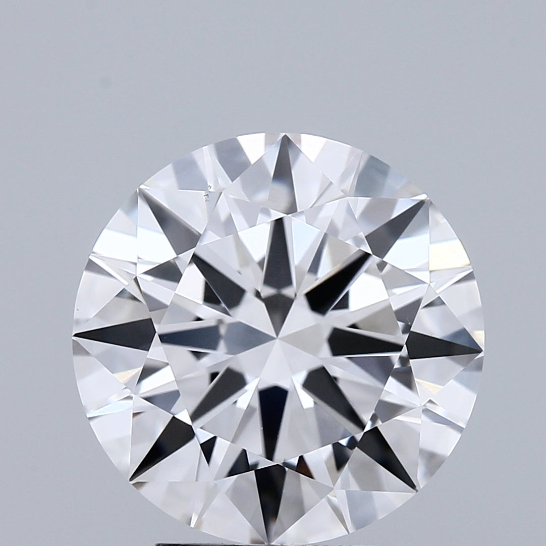 4.00 Carat Round Shaped, Excellent Cut, F Color, VS1 Clarity, IGI Certified Lab Grown Diamond