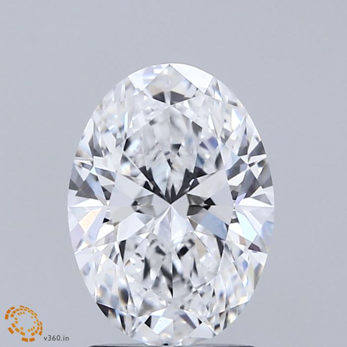1.77 Carat Oval Shaped, Ideal Cut, D Color, VS1 Clarity, IGI Certified Lab Grown Diamond