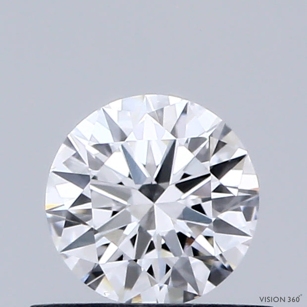 0.48 Carat Round Shaped, Excellent Cut, D Color, VVS2 Clarity, IGI Certified Lab Grown Diamond