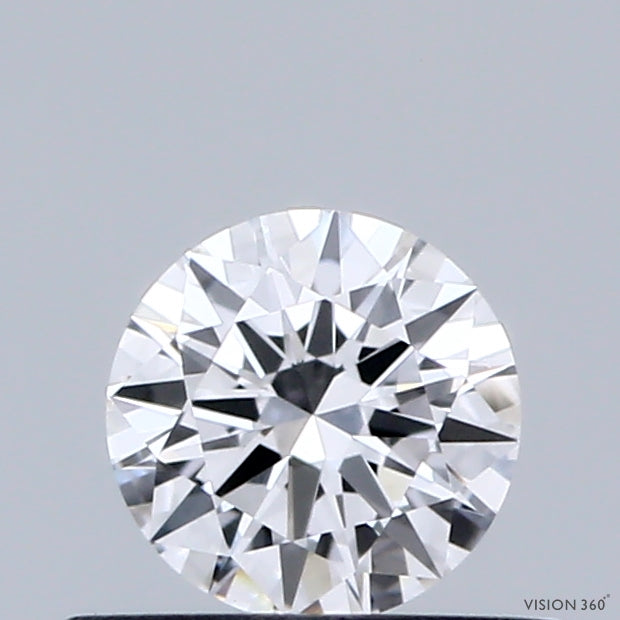 0.41 Carat Round Shaped, Excellent Cut, D Color, VVS2 Clarity, IGI Certified Lab Grown Diamond