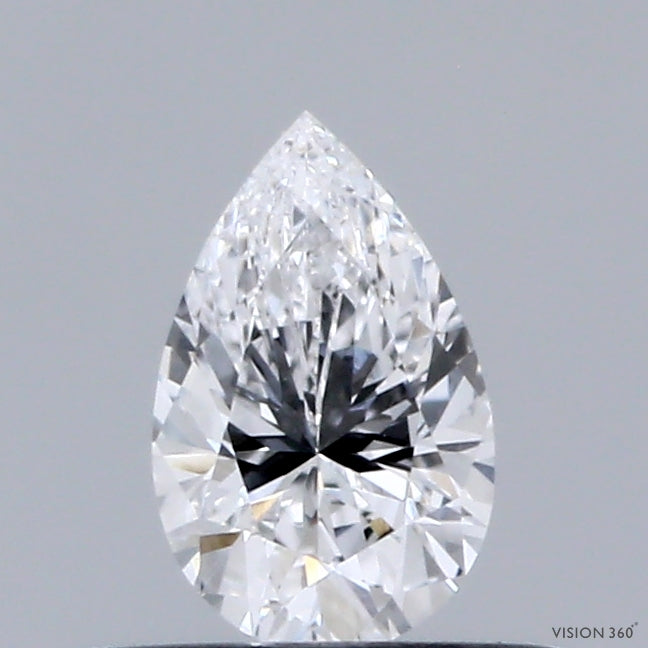 0.39 Carat Pear Shaped, Excellent Cut, D Color, VVS2 Clarity, IGI Certified Lab Grown Diamond