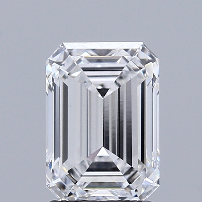 2.04 Carat Emerald Shaped, Ideal Cut, D Color, VS1 Clarity, IGI Certified Lab Grown Diamond
