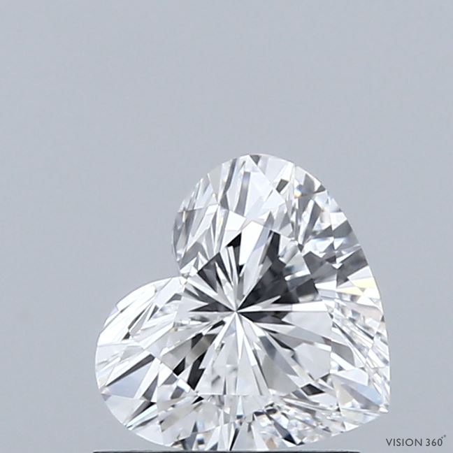 1.04 Carat Heart Shaped, Ideal Cut, D Color, VVS1 Clarity, IGI Certified Lab Grown Diamond