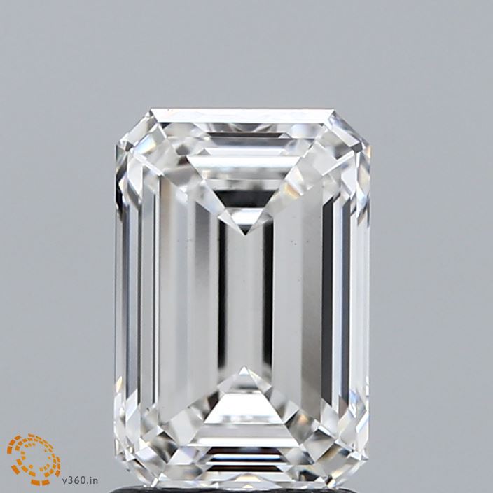 1.91 Carat Emerald Shaped, Ideal Cut, F Color, VS1 Clarity, IGI Certified Lab Grown Diamond