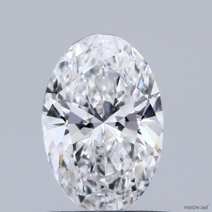 0.71 Carat Oval Shaped, Ideal Cut, D Color, VVS2 Clarity, IGI Certified Lab Grown Diamond