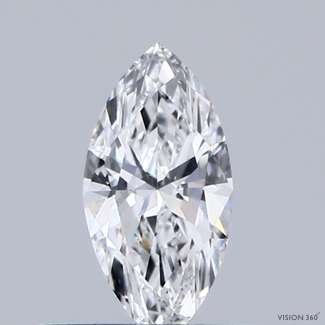 0.32 Carat Marquise Shaped, Ideal Cut, D Color, VVS2 Clarity, IGI Certified Lab Grown Diamond