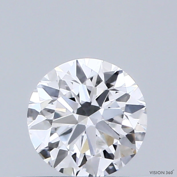0.47 Carat Round Shaped, Very Good Cut, D Color, VVS2 Clarity, IGI Certified Lab Grown Diamond