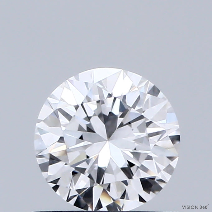 0.65 Carat Round Shaped, Very Good Cut, D Color, VVS2 Clarity, IGI Certified Lab Grown Diamond