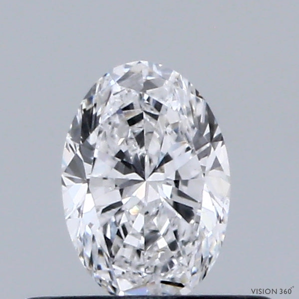 0.37 Carat Oval Shaped, Very Good Cut, D Color, VS1 Clarity, IGI Certified Lab Grown Diamond