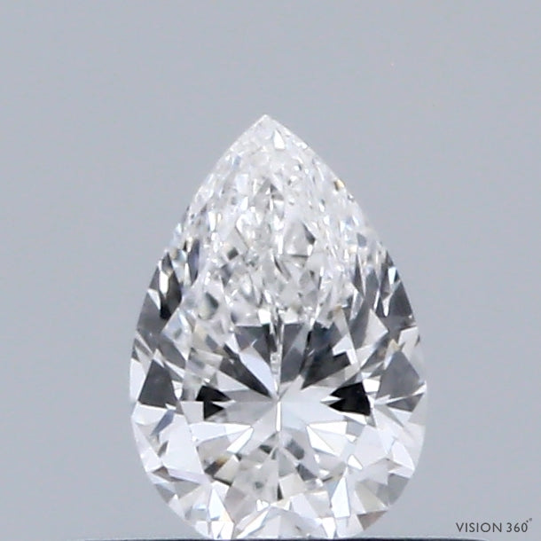 0.36 Carat Pear Shaped, Excellent Cut, D Color, VVS2 Clarity, IGI Certified Lab Grown Diamond