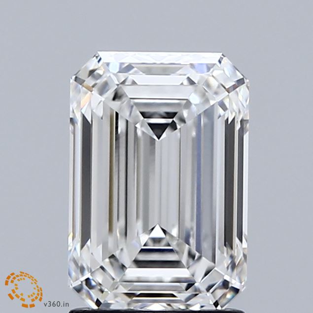 2.07 Carat Emerald Shaped, Ideal Cut, F Color, VVS1 Clarity, IGI Certified Lab Grown Diamond