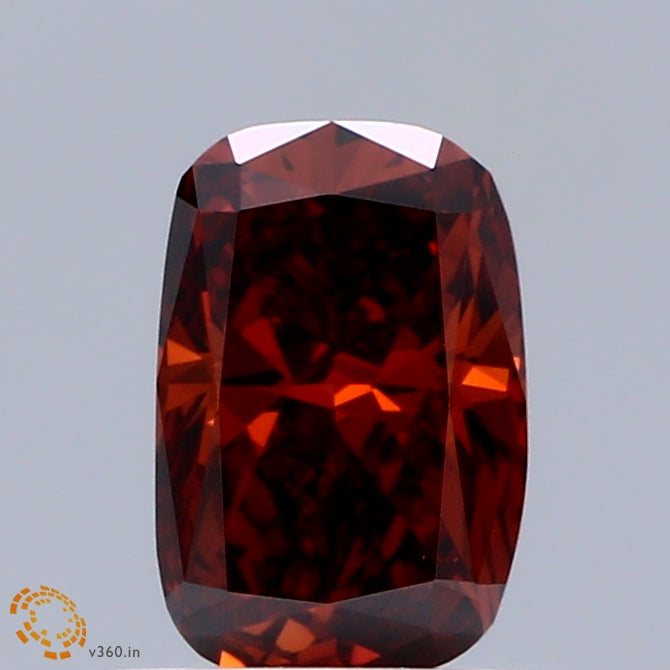 0.72 Carat Cushion Shaped, Excellent Cut, FANCY DEEP ORANGE Color, VS1 Clarity, IGI Certified Lab Grown Diamond
