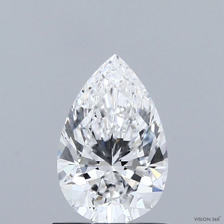 1.02 Carat Pear Shaped, Ideal Cut, D Color, VVS1 Clarity, IGI Certified Lab Grown Diamond